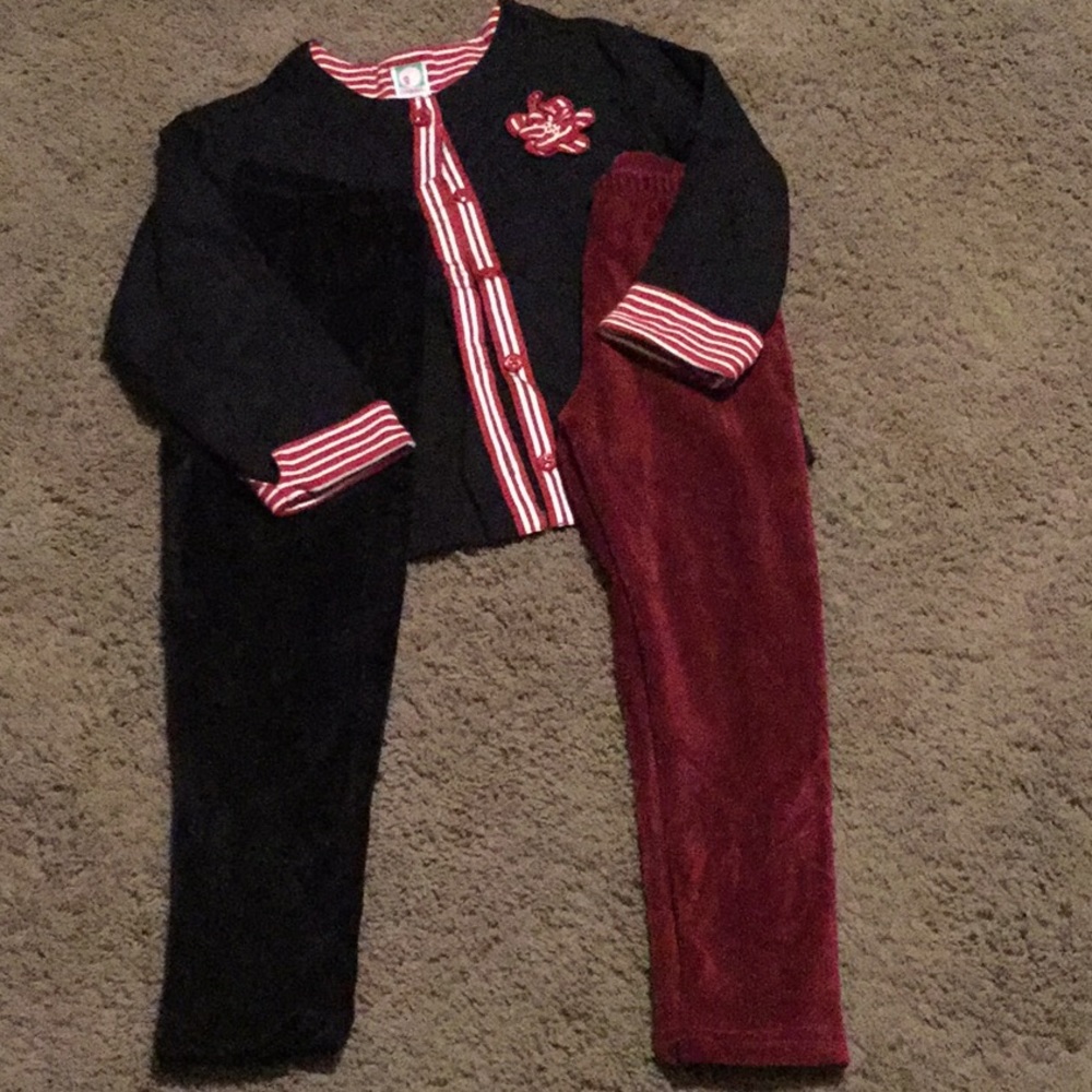 Vintage Gymboree Holiday Cheer Jacket & 2 pair of leggings Size 5.